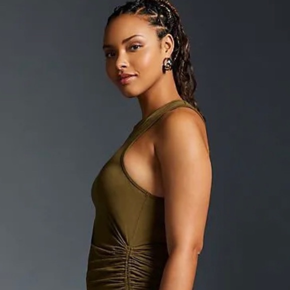 Anthropologie Daily Practice Sleeveless Side-Ruched Dress - Picture 9 of 16